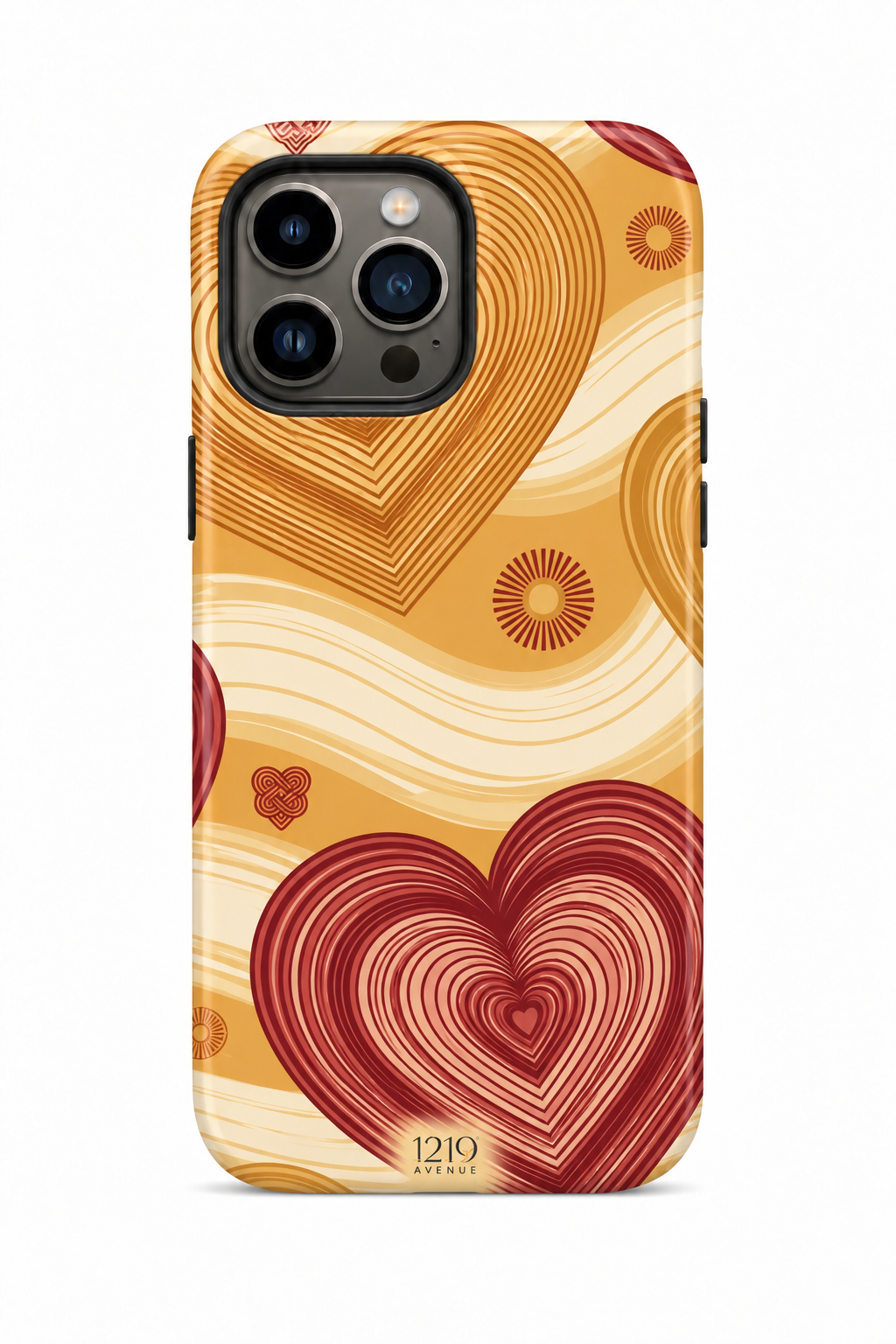 Cloud Skin Case for iPhone 14 to 17 Series|  Layers of Love Print | Premium 3D Hard Shell Cover 1219 Avenue