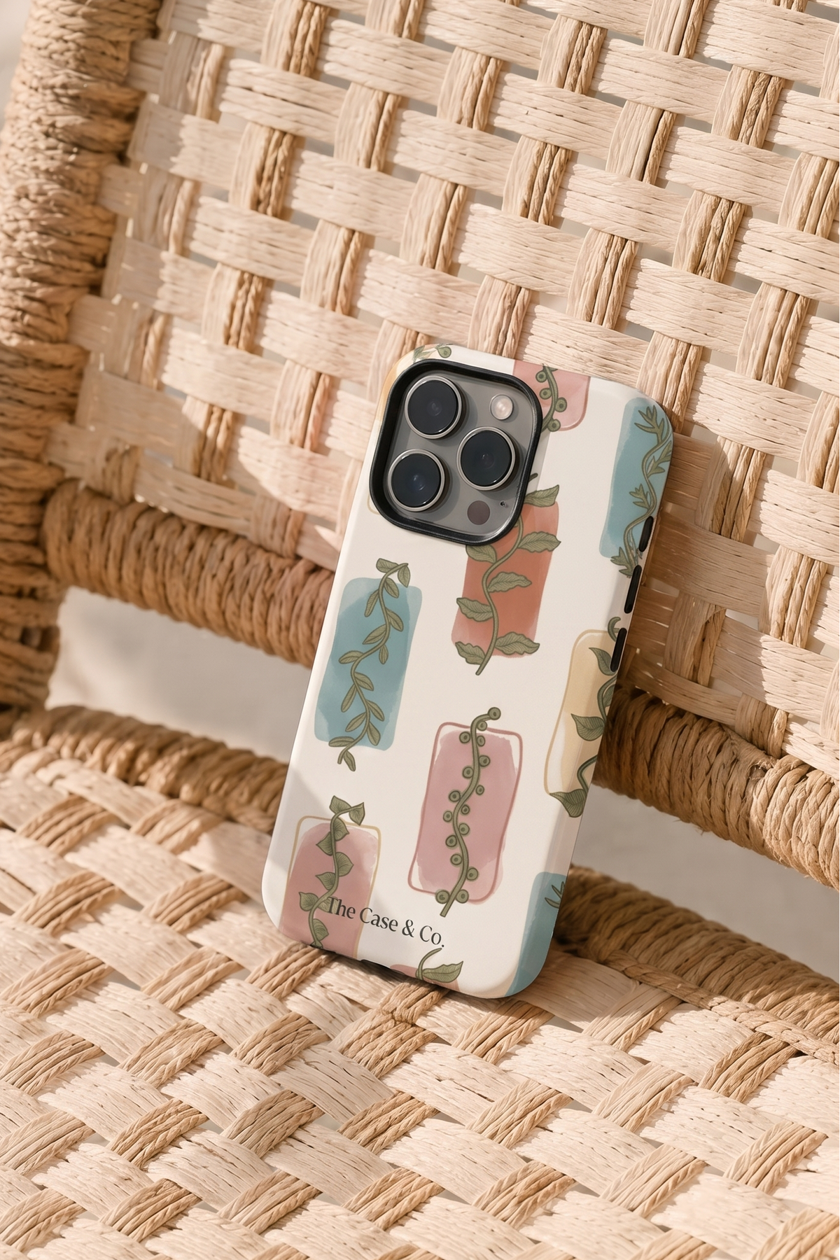 Cloud Skin Case for iPhone 14 to 17 Series|  Leaf & Light Print | Premium 3D Hard Shell Cover 1219 Avenue
