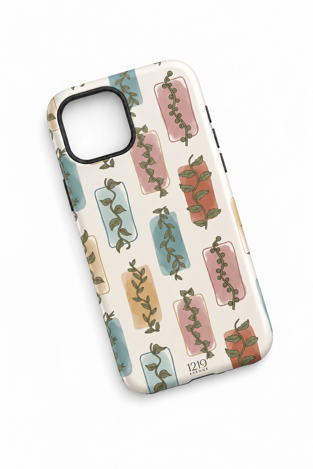 Cloud Skin Case for iPhone 14 to 17 Series|  Leaf & Light Print | Premium 3D Hard Shell Cover 1219 Avenue
