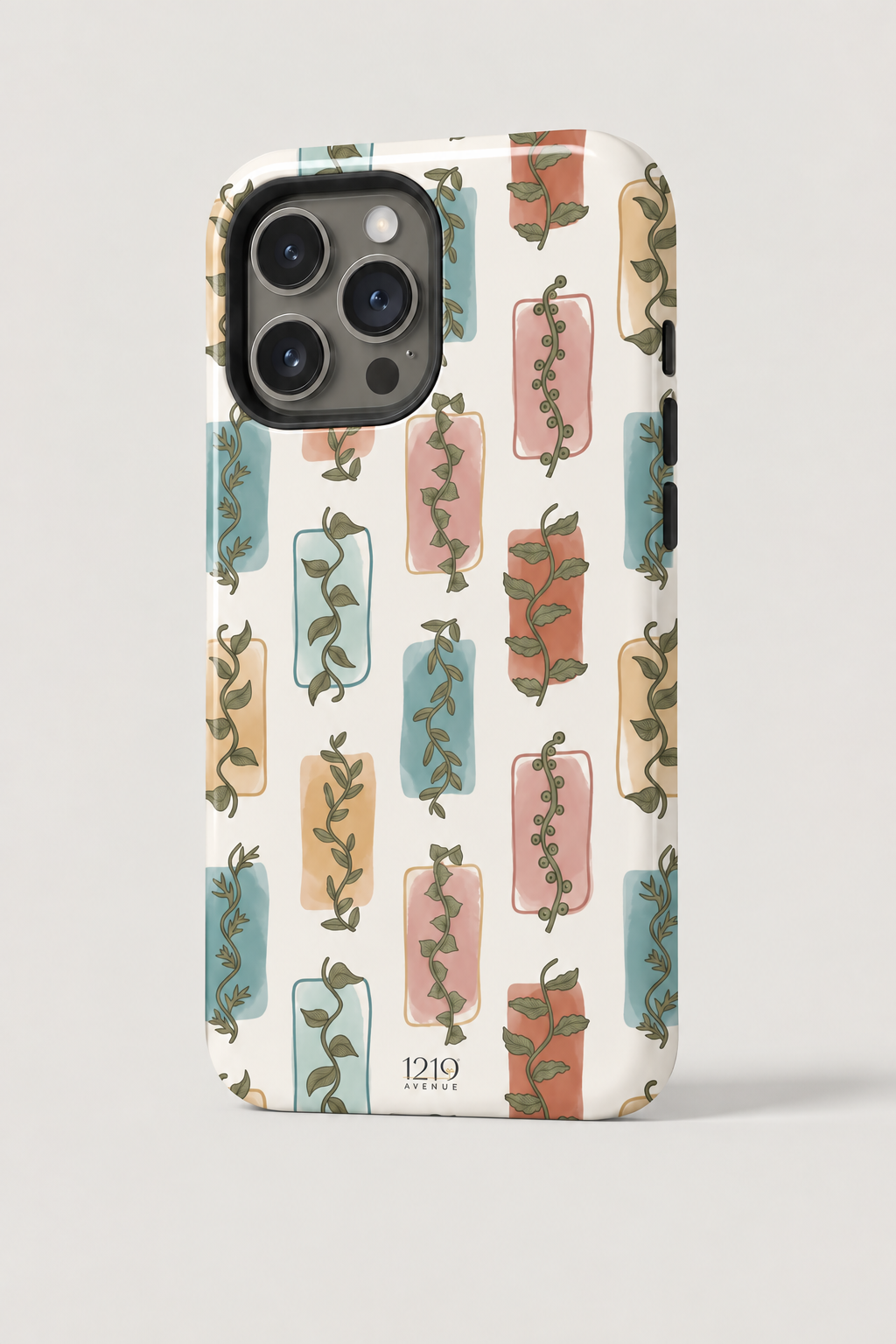 Cloud Skin Case for iPhone 14 to 17 Series|  Leaf & Light Print | Premium 3D Hard Shell Cover 1219 Avenue
