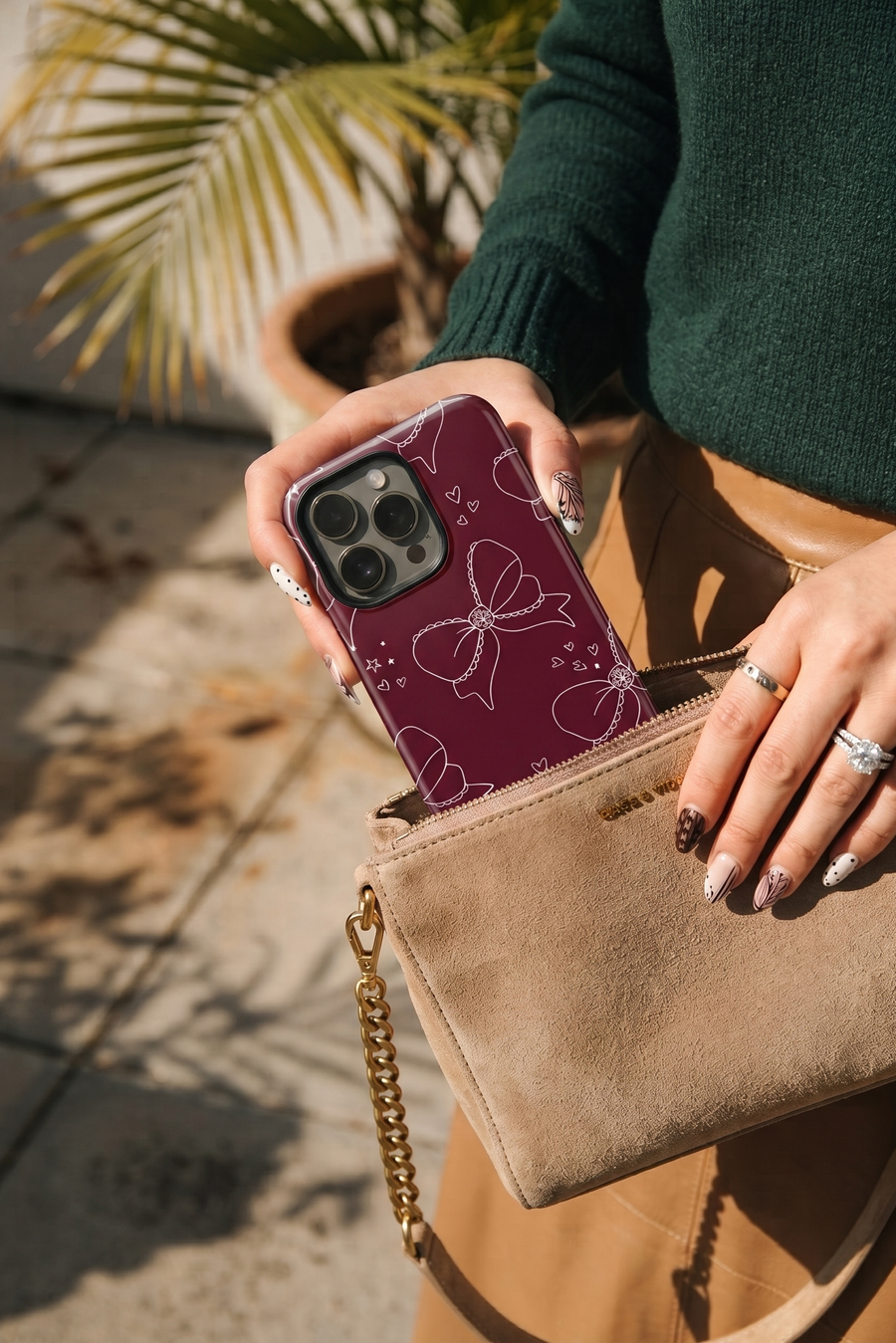 Cloud Skin Case for iPhone 14 to 17 Series|  Love Tied Print | Premium 3D Hard Shell Cover 1219 Avenue