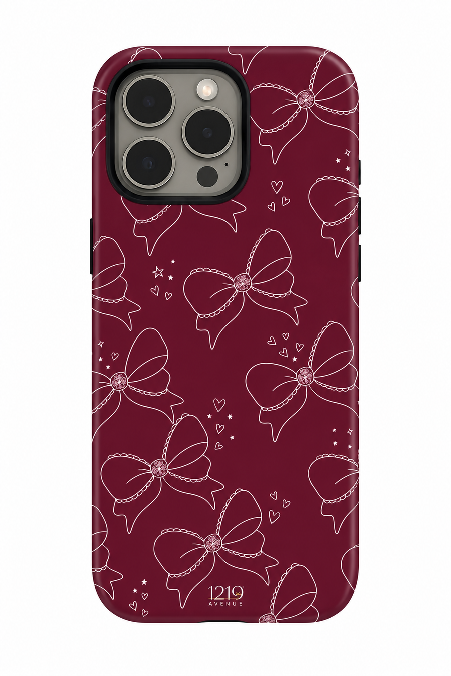 Cloud Skin Case for iPhone 14 to 17 Series|  Love Tied Print | Premium 3D Hard Shell Cover 1219 Avenue