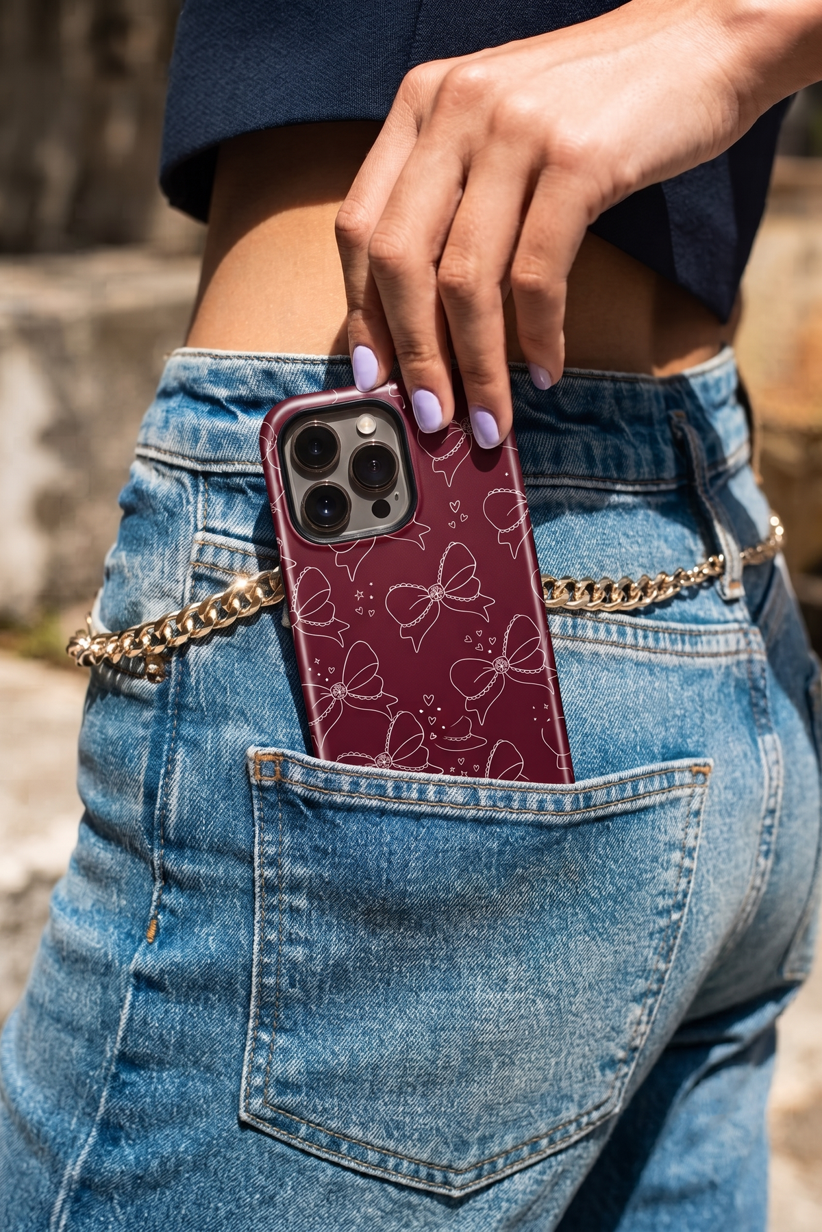 Cloud Skin Case for iPhone 14 to 17 Series|  Love Tied Print | Premium 3D Hard Shell Cover 1219 Avenue