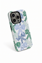 Cloud Skin Case for iPhone 14 to 17 Series|  Misty Ribbon Print | Premium 3D Hard Shell Cover 1219 Avenue