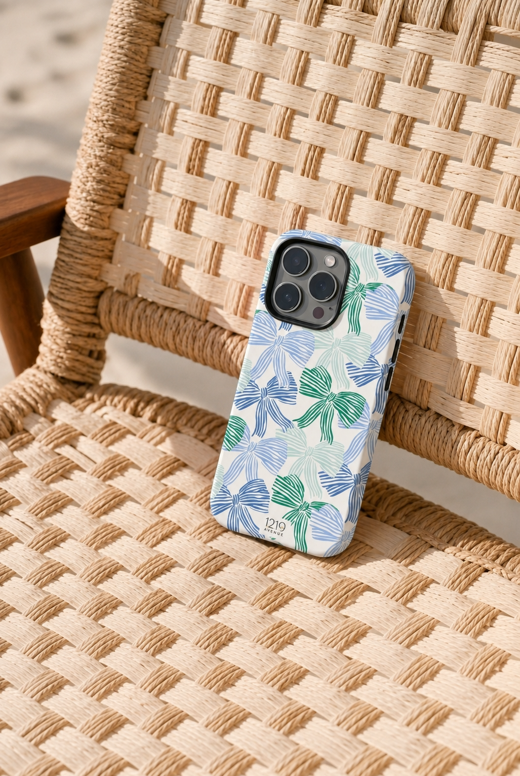 Cloud Skin Case for iPhone 14 to 17 Series|  Misty Ribbon Print | Premium 3D Hard Shell Cover 1219 Avenue