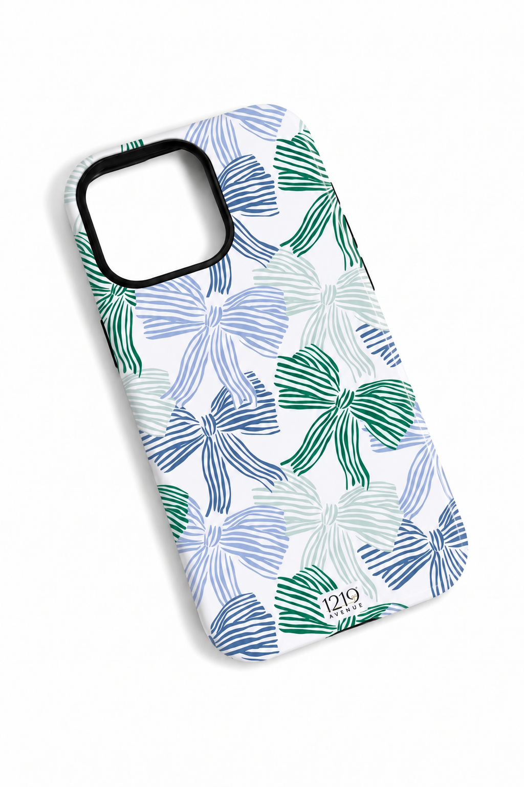 Cloud Skin Case for iPhone 14 to 17 Series|  Misty Ribbon Print | Premium 3D Hard Shell Cover 1219 Avenue