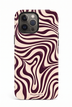 Cloud Skin Case for iPhone 14 to 17 Series|  Mocha Swirl Print | Premium 3D Hard Shell Cover 1219 Avenue