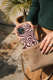 Cloud Skin Case for iPhone 14 to 17 Series|  Mocha Swirl Print | Premium 3D Hard Shell Cover 1219 Avenue