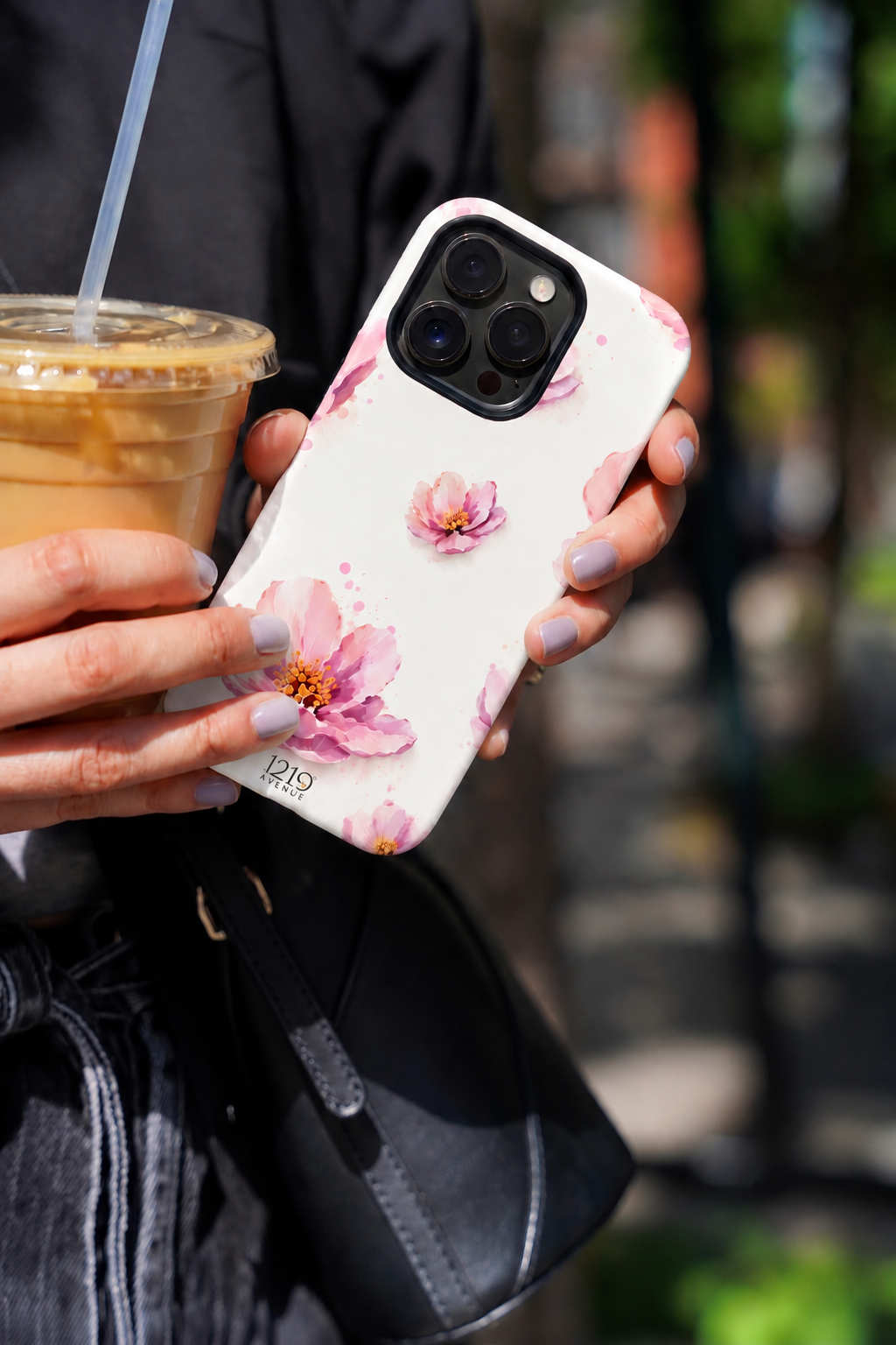 Cloud Skin Case for iPhone 14 to 17 Series| Peony Paradise Print | Premium 3D Hard Shell Cover 1219 Avenue