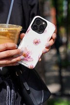 Cloud Skin Case for iPhone 14 to 17 Series| Peony Paradise Print | Premium 3D Hard Shell Cover 1219 Avenue