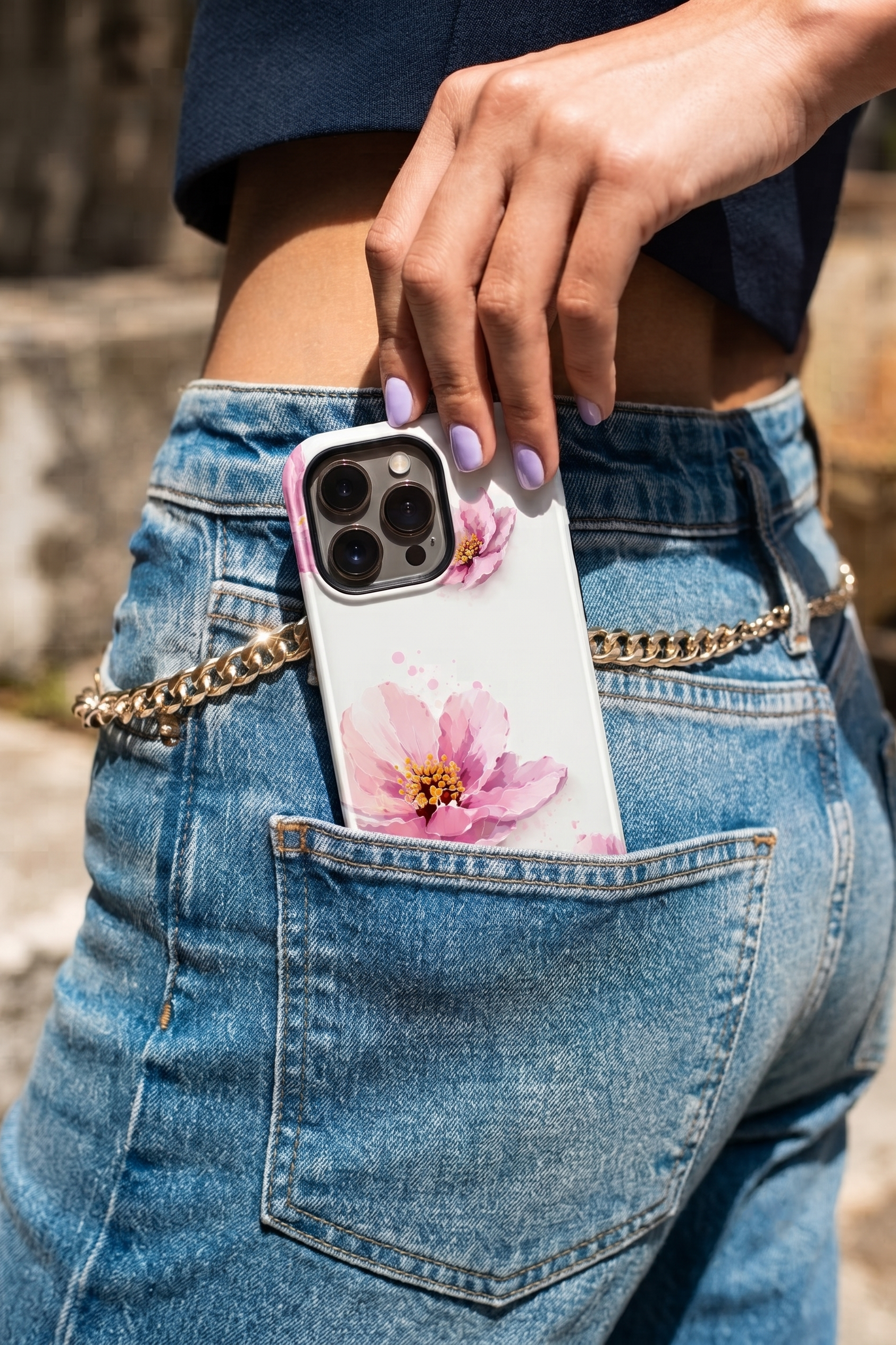 Cloud Skin Case for iPhone 14 to 17 Series| Peony Paradise Print | Premium 3D Hard Shell Cover 1219 Avenue