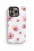 Cloud Skin Case for iPhone 14 to 17 Series| Peony Paradise Print | Premium 3D Hard Shell Cover 1219 Avenue