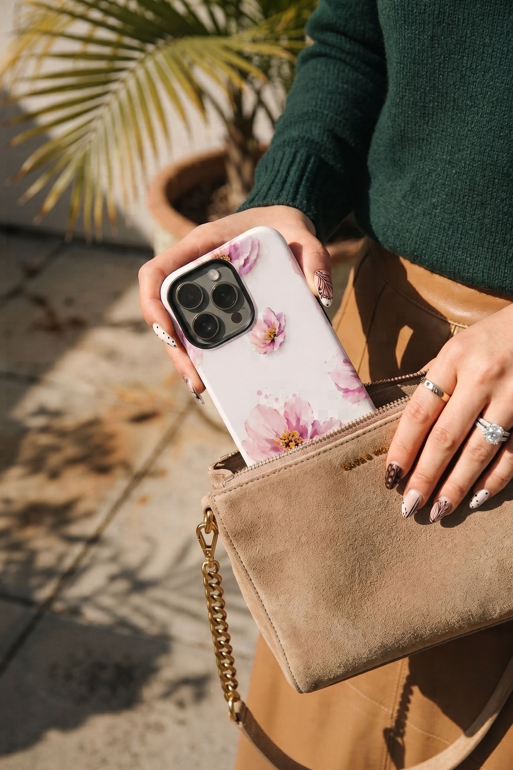Cloud Skin Case for iPhone 14 to 17 Series| Peony Paradise Print | Premium 3D Hard Shell Cover 1219 Avenue