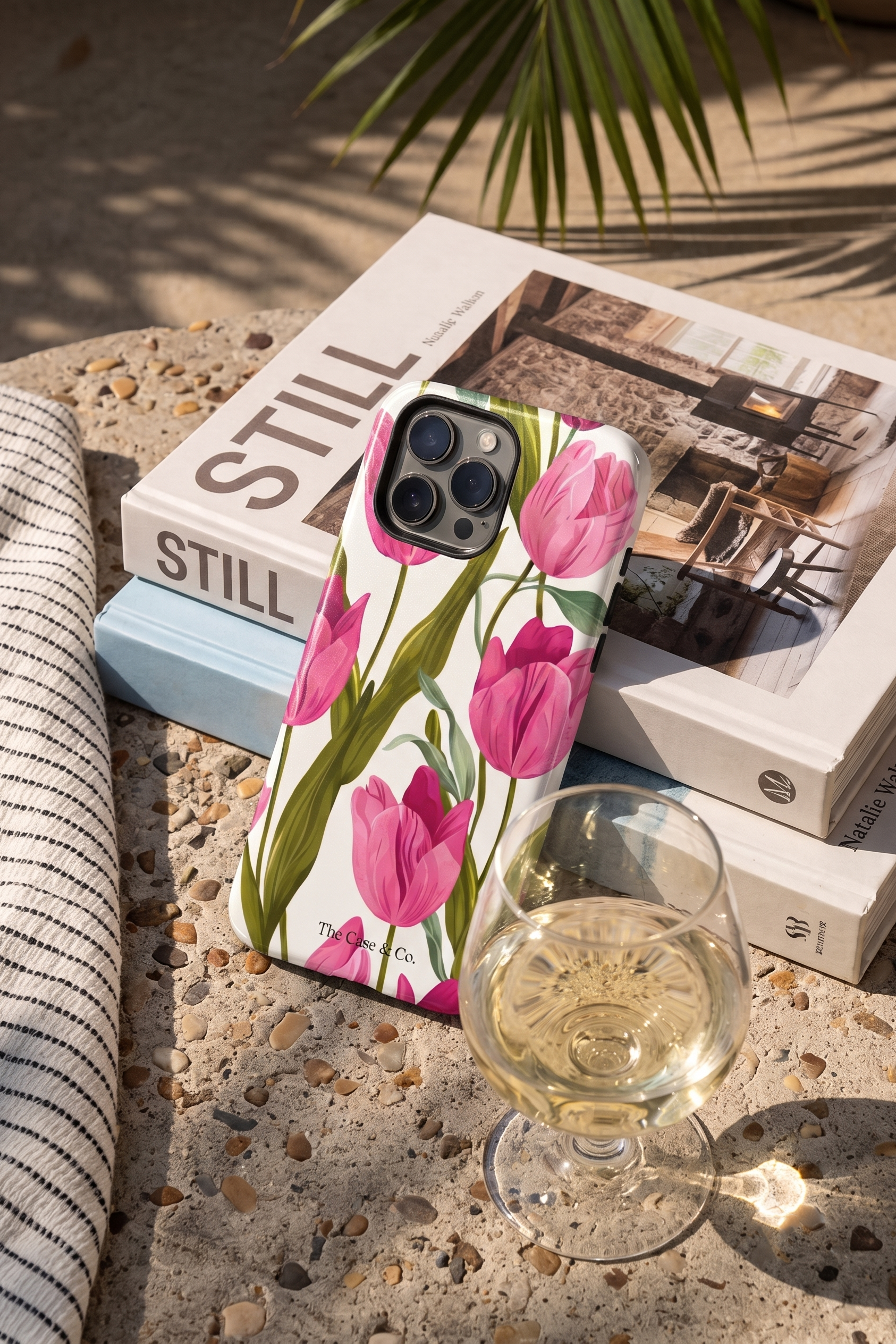Cloud Skin Case for iPhone 14 to 17 Series| Pink Meadow Print | Premium 3D Hard Shell Cover 1219 Avenue