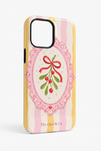 Cloud Skin Case for iPhone 14 to 17 Series| Pink Noel Print | Premium 3D Hard Shell Cover 1219 Avenue