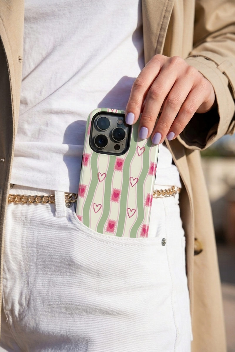 Cloud Skin Case for iPhone 14 to 17 Series| Pink Parcel Print | Premium 3D Hard Shell Cover 1219 Avenue