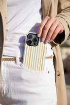 Cloud Skin Case for iPhone 14 to 17 Series| Rainbow Wavelength Print | Premium 3D Hard Shell Cover 1219 Avenue