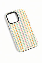 Cloud Skin Case for iPhone 14 to 17 Series| Rainbow Wavelength Print | Premium 3D Hard Shell Cover 1219 Avenue