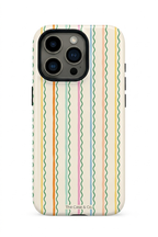 Cloud Skin Case for iPhone 14 to 17 Series| Rainbow Wavelength Print | Premium 3D Hard Shell Cover 1219 Avenue