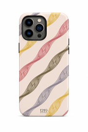 Cloud Skin Case for iPhone 14 to 17 Series| Rhythmic Ribbons Print | Premium 3D Hard Shell Cover 1219 Avenue