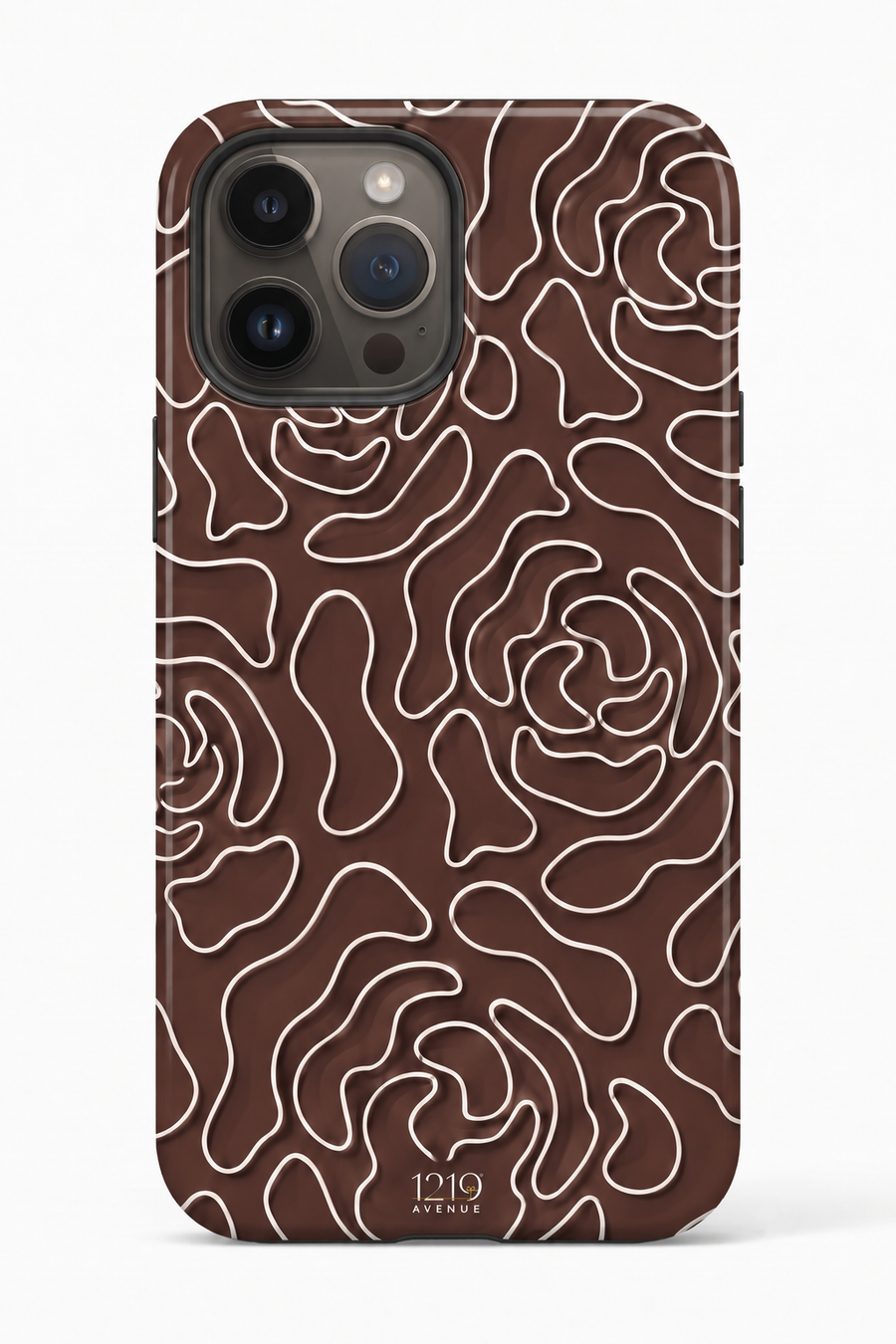Cloud Skin Case for iPhone 14 to 17 Series| Rose Mosaic Print | Premium 3D Hard Shell Cover 1219 Avenue