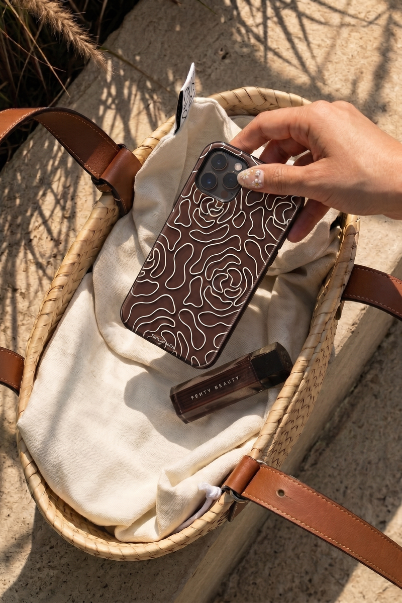 Cloud Skin Case for iPhone 14 to 17 Series| Rose Mosaic Print | Premium 3D Hard Shell Cover 1219 Avenue