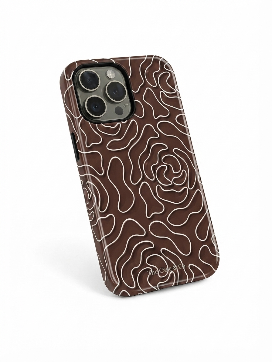 Cloud Skin Case for iPhone 14 to 17 Series| Rose Mosaic Print | Premium 3D Hard Shell Cover 1219 Avenue