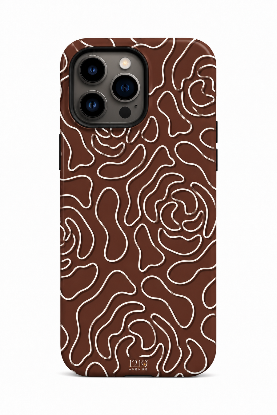 Cloud Skin Case for iPhone 14 to 17 Series| Rose Mosaic Print | Premium 3D Hard Shell Cover 1219 Avenue