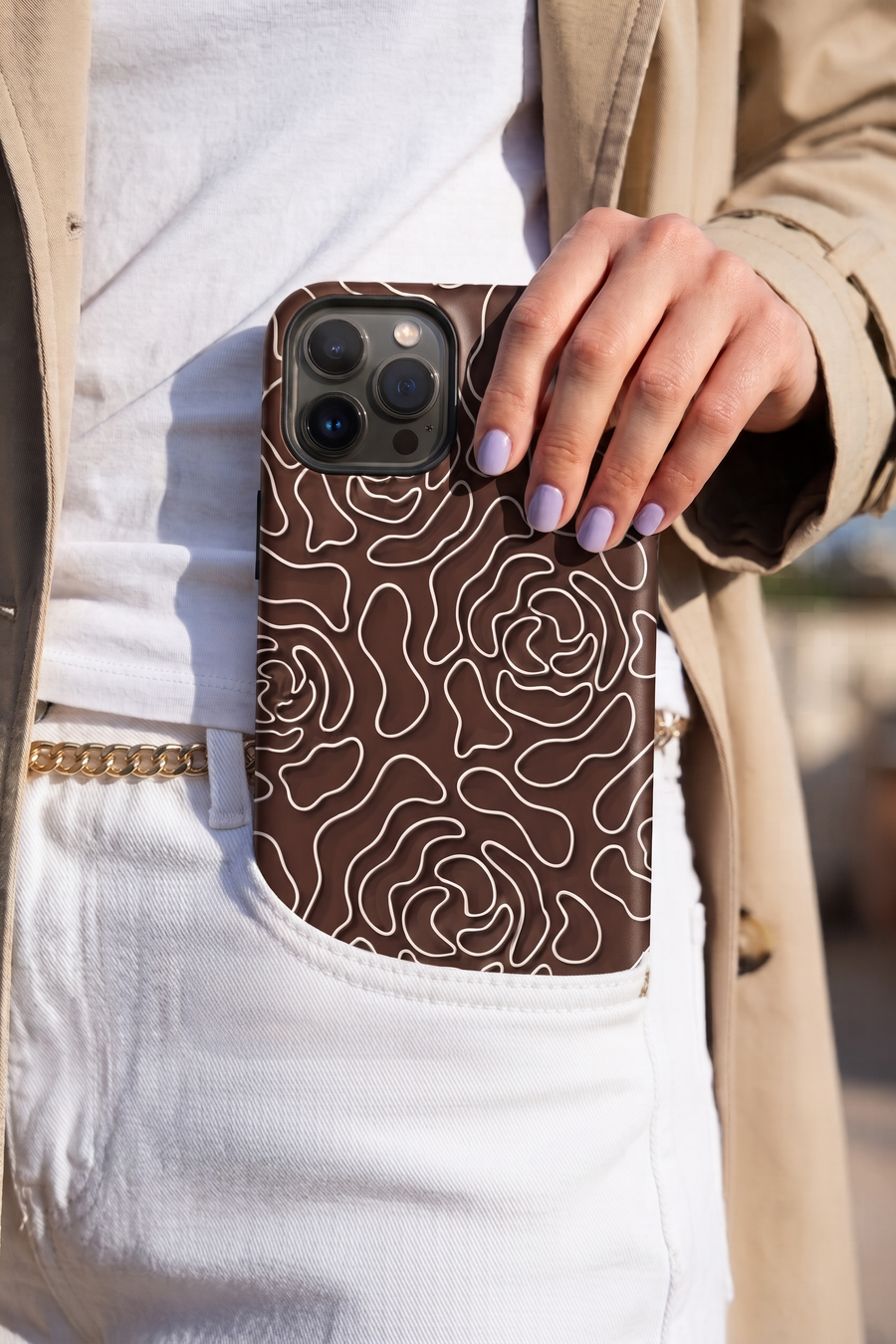 Cloud Skin Case for iPhone 14 to 17 Series| Rose Mosaic Print | Premium 3D Hard Shell Cover 1219 Avenue