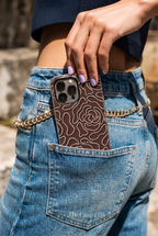 Cloud Skin Case for iPhone 14 to 17 Series| Rose Mosaic Print | Premium 3D Hard Shell Cover 1219 Avenue