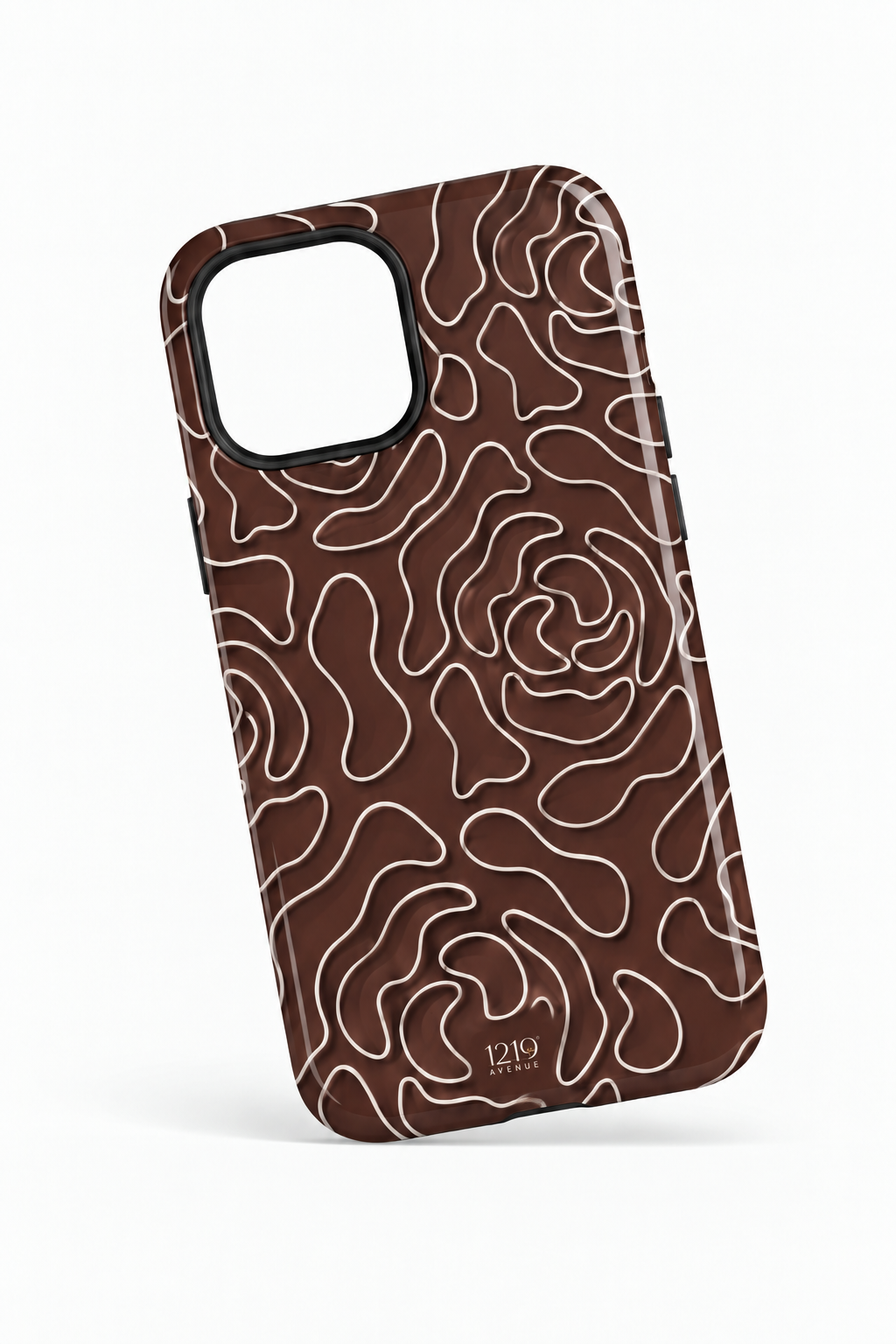 Cloud Skin Case for iPhone 14 to 17 Series| Rose Mosaic Print | Premium 3D Hard Shell Cover 1219 Avenue