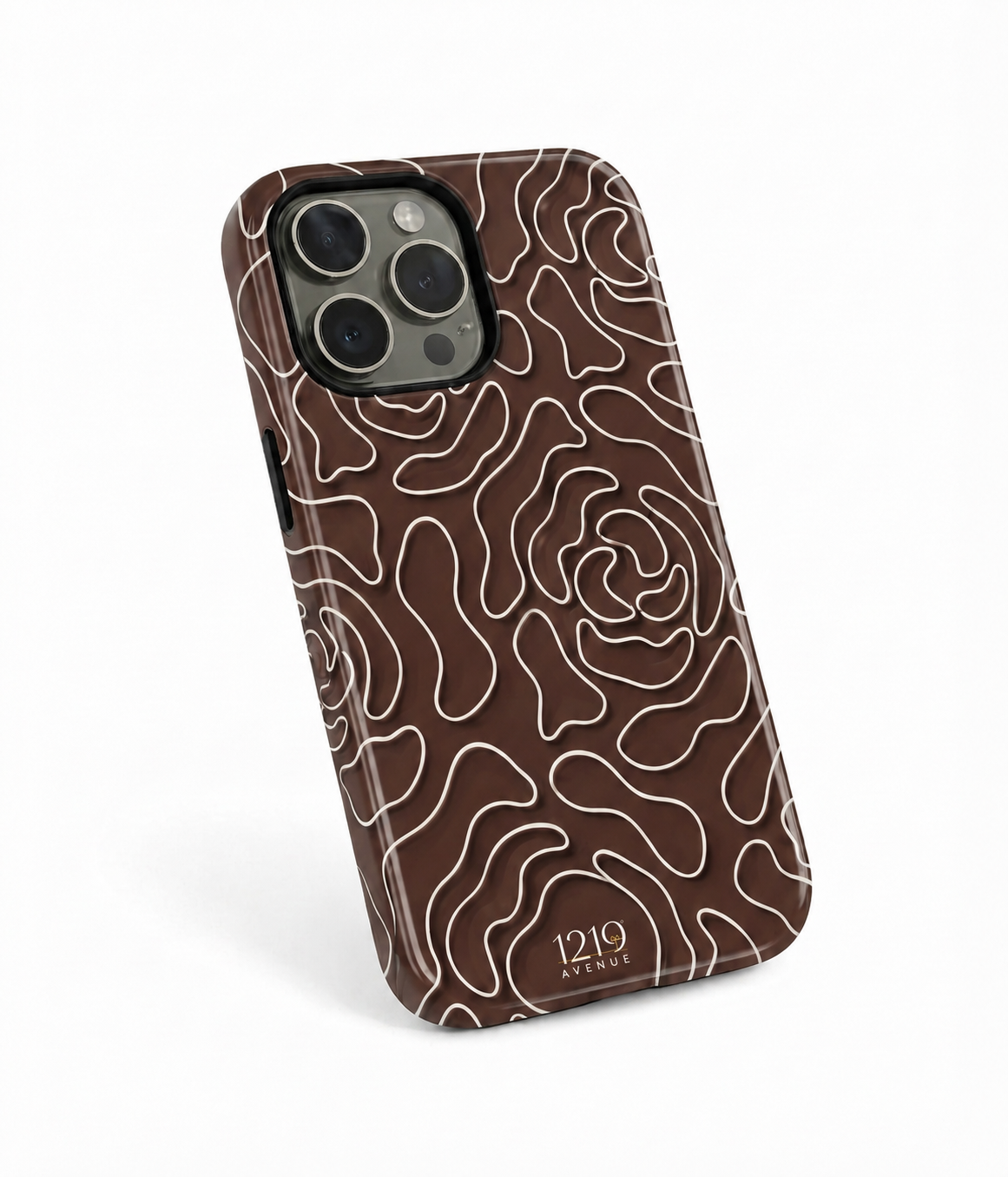 Cloud Skin Case for iPhone 14 to 17 Series| Rose Mosaic Print | Premium 3D Hard Shell Cover 1219 Avenue