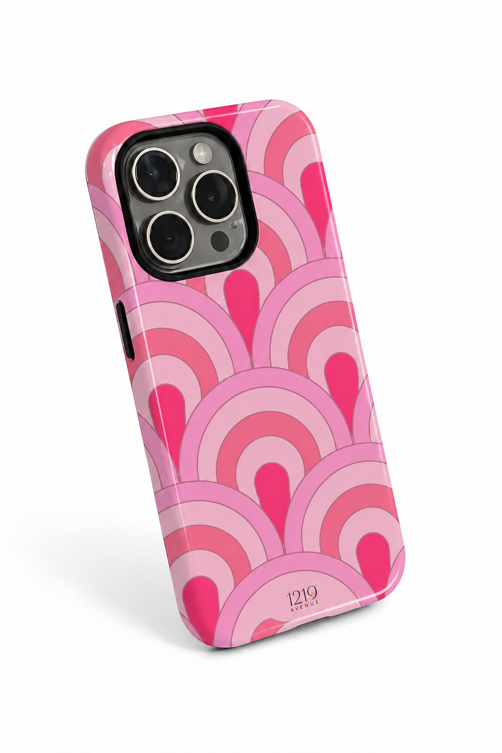 Cloud Skin Case for iPhone 14 to 17 Series| Rosy Arches Print | Premium 3D Hard Shell Cover 1219 Avenue