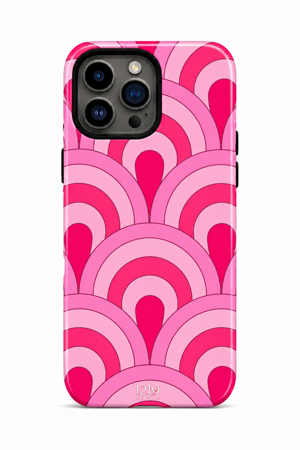 Cloud Skin Case for iPhone 14 to 17 Series| Rosy Arches Print | Premium 3D Hard Shell Cover 1219 Avenue