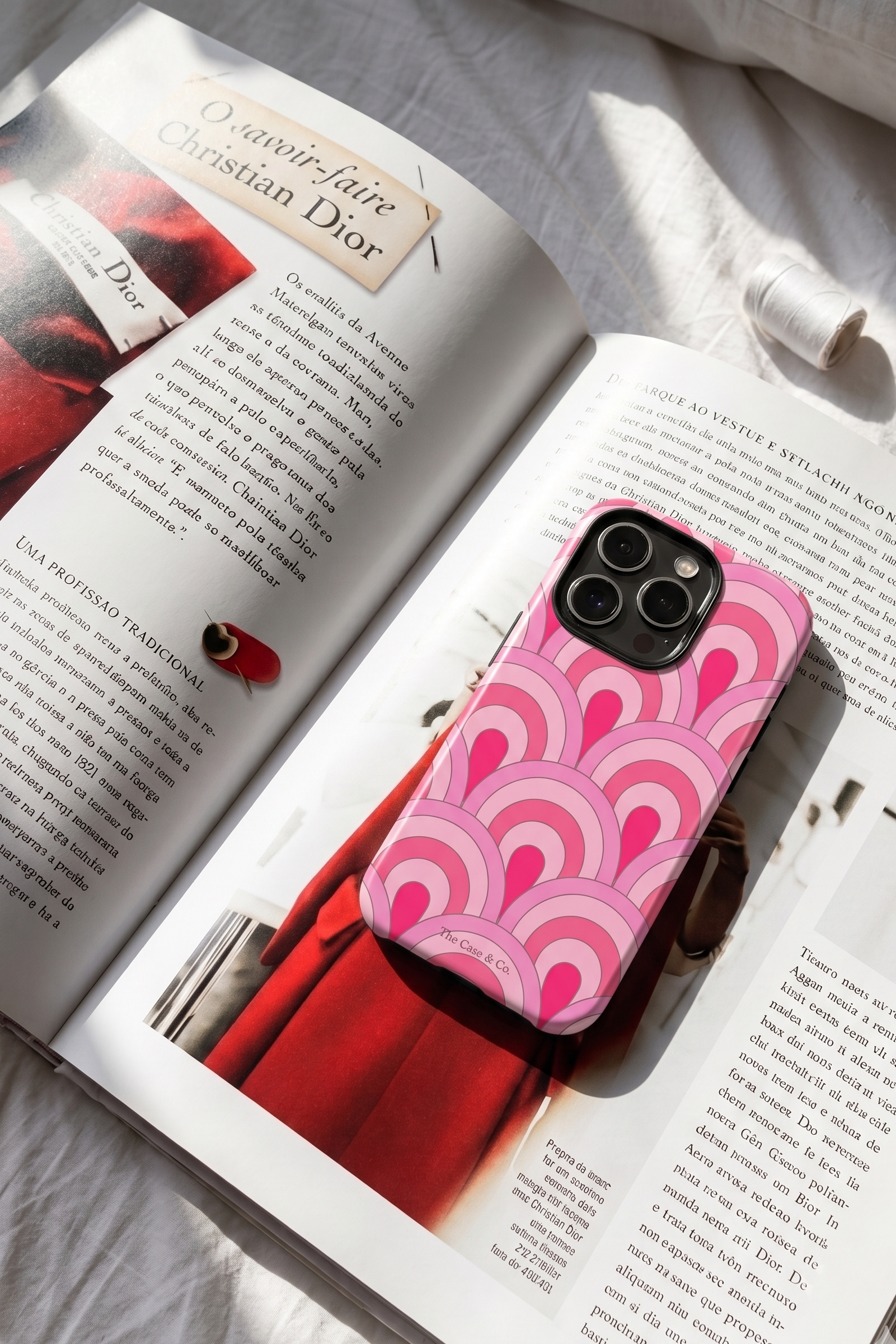 Cloud Skin Case for iPhone 14 to 17 Series| Rosy Arches Print | Premium 3D Hard Shell Cover 1219 Avenue