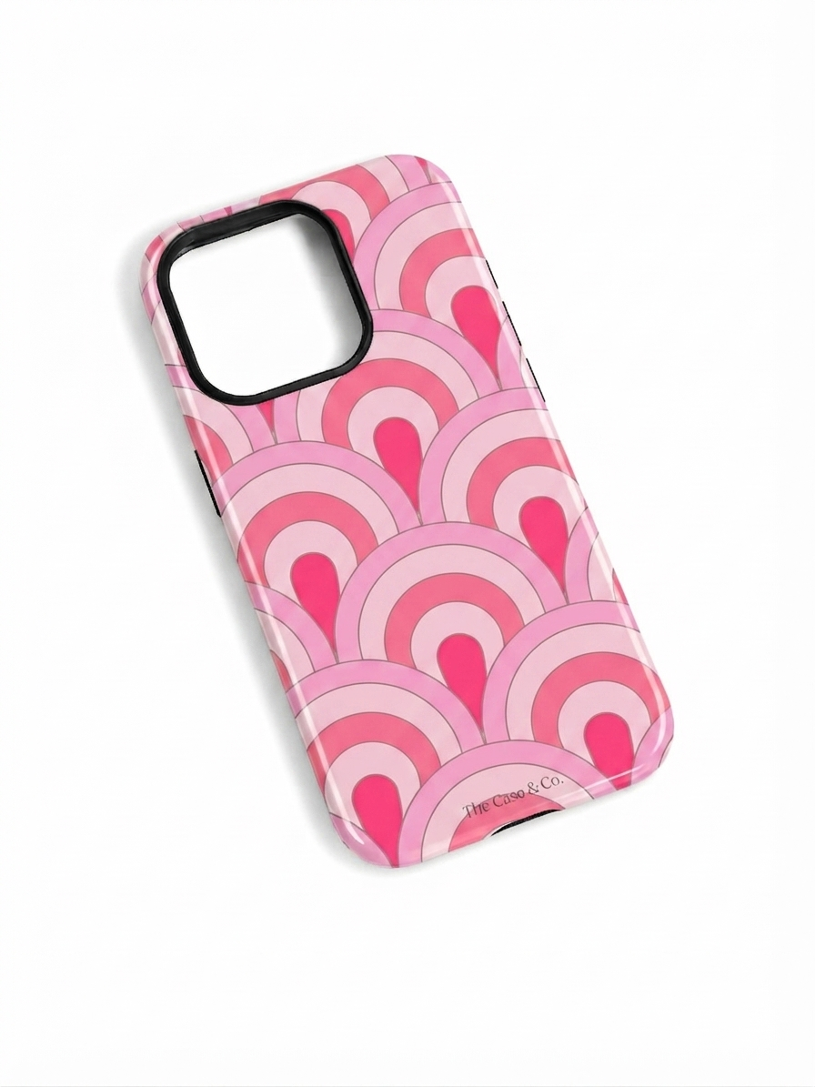 Cloud Skin Case for iPhone 14 to 17 Series| Rosy Arches Print | Premium 3D Hard Shell Cover 1219 Avenue