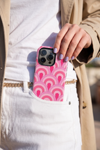 Cloud Skin Case for iPhone 14 to 17 Series| Rosy Arches Print | Premium 3D Hard Shell Cover 1219 Avenue