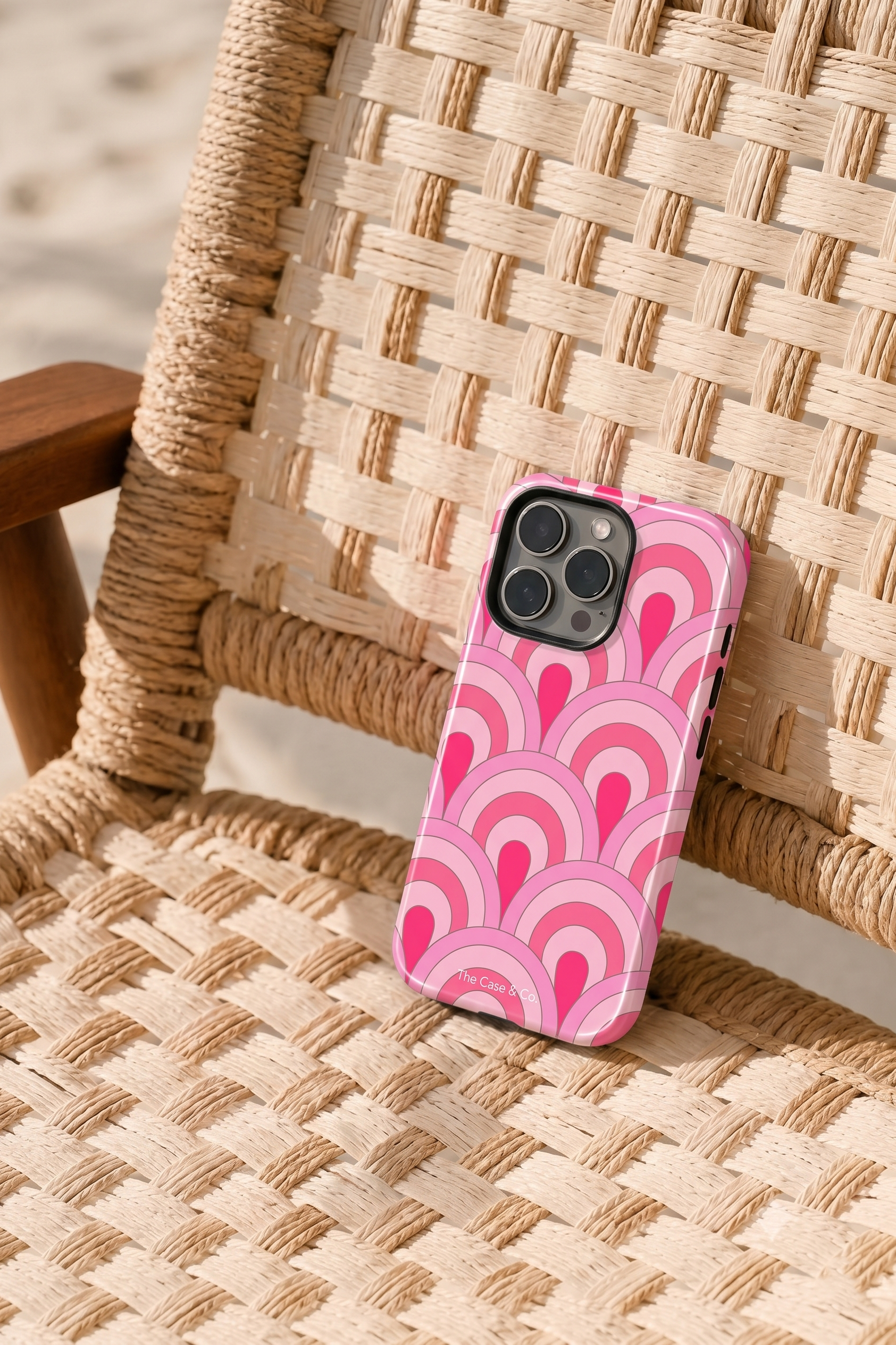 Cloud Skin Case for iPhone 14 to 17 Series| Rosy Arches Print | Premium 3D Hard Shell Cover 1219 Avenue