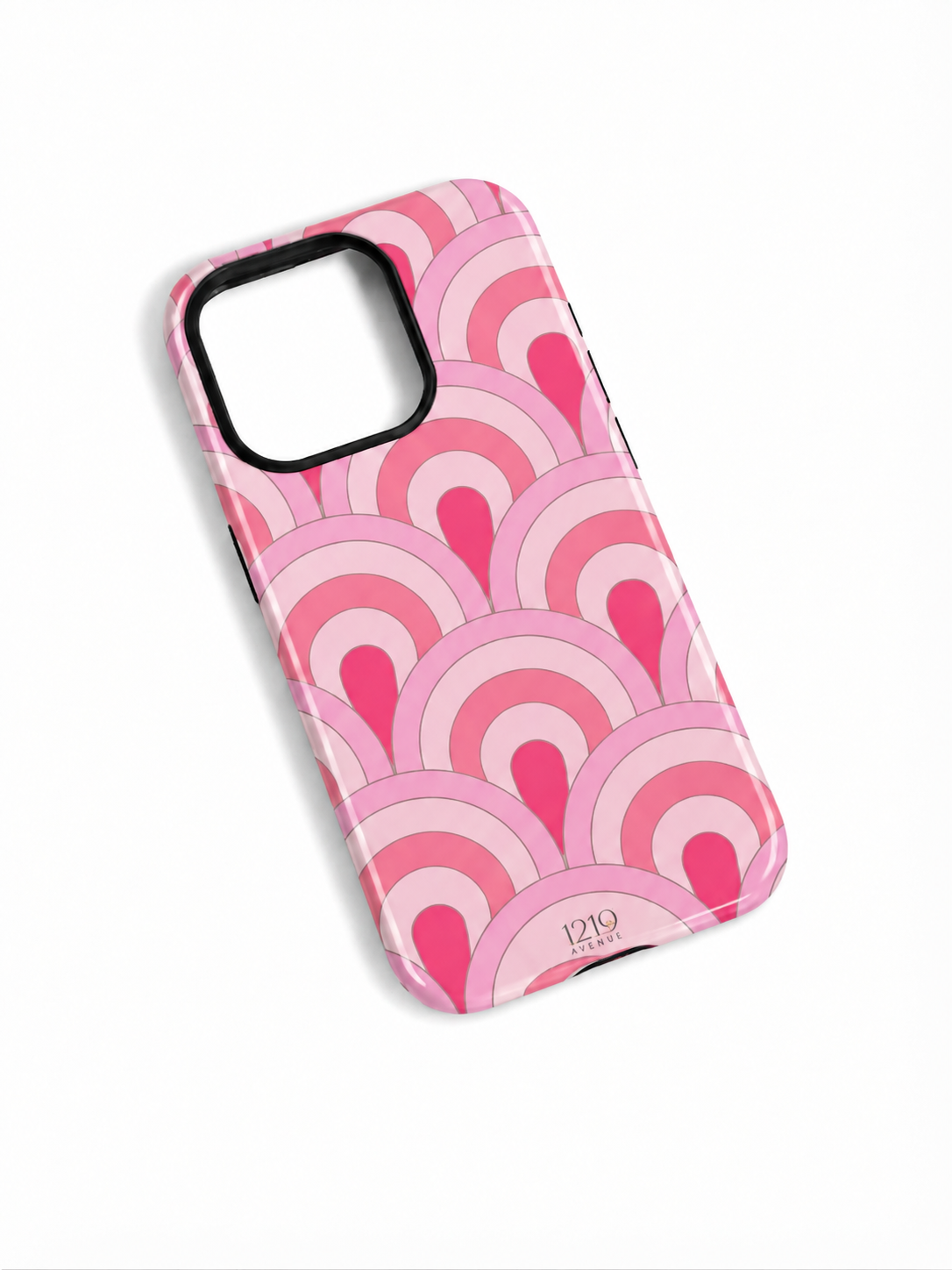 Cloud Skin Case for iPhone 14 to 17 Series| Rosy Arches Print | Premium 3D Hard Shell Cover 1219 Avenue