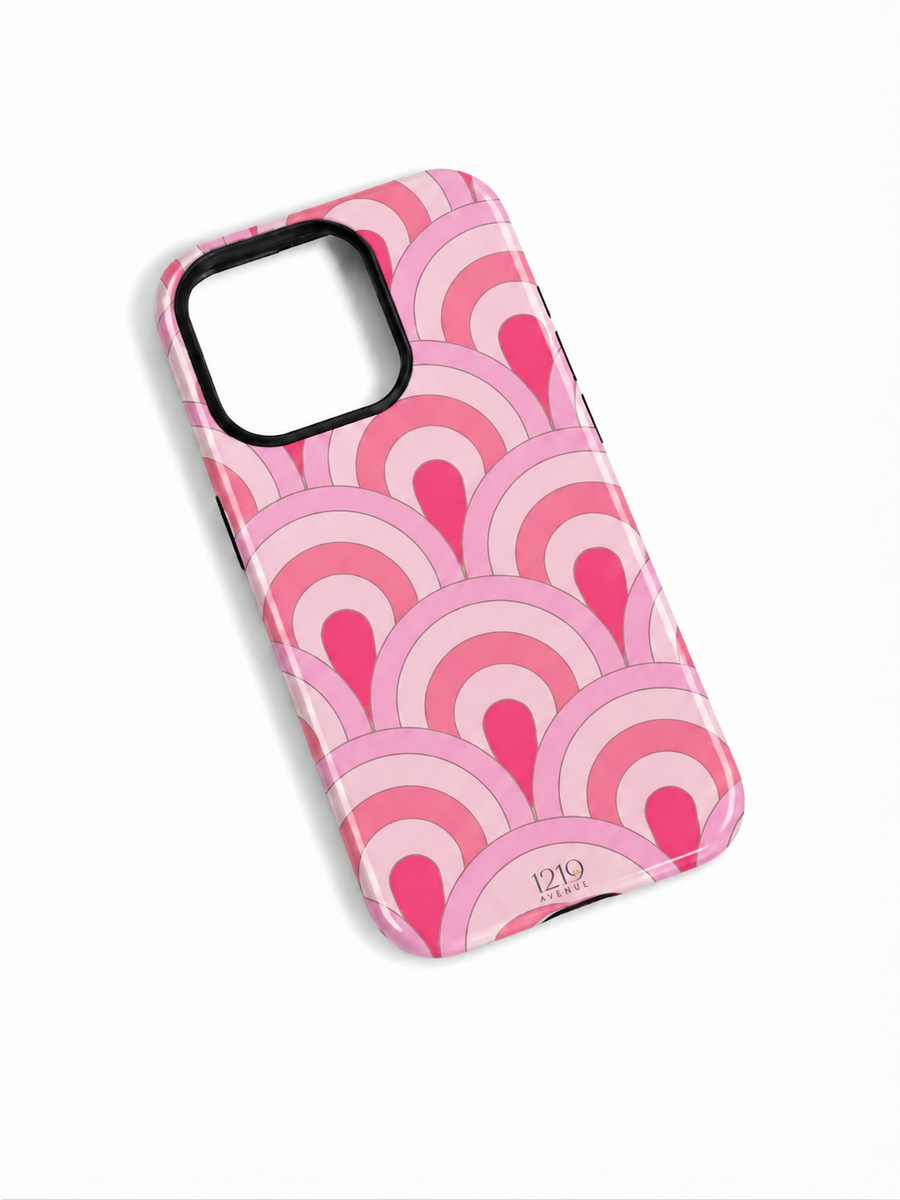 Cloud Skin Case for iPhone 14 to 17 Series| Rosy Arches Print | Premium 3D Hard Shell Cover 1219 Avenue