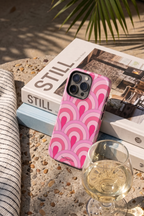 Cloud Skin Case for iPhone 14 to 17 Series| Rosy Arches Print | Premium 3D Hard Shell Cover 1219 Avenue