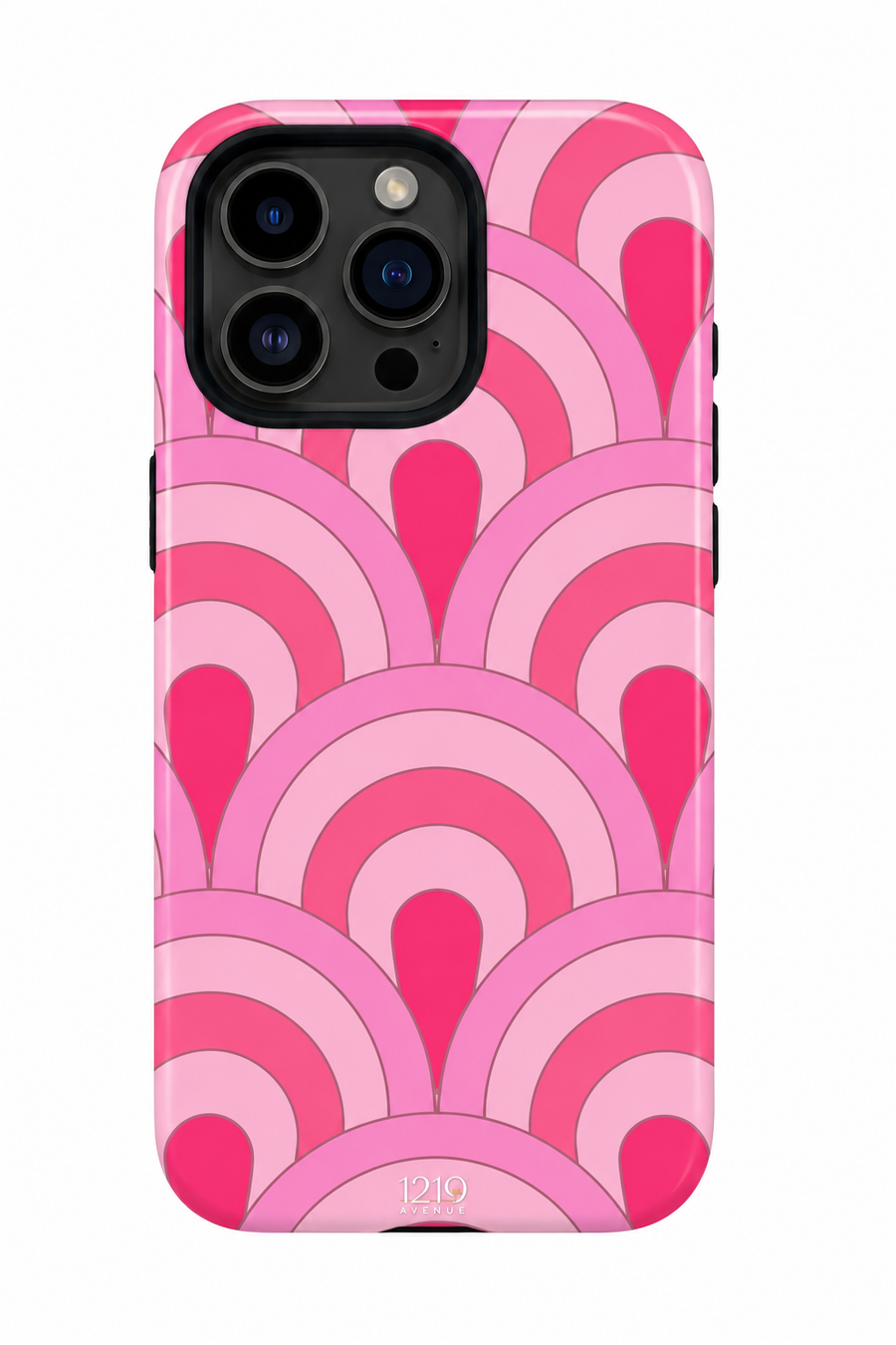 Cloud Skin Case for iPhone 14 to 17 Series| Rosy Arches Print | Premium 3D Hard Shell Cover 1219 Avenue