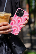Cloud Skin Case for iPhone 14 to 17 Series| Rosy Arches Print | Premium 3D Hard Shell Cover 1219 Avenue