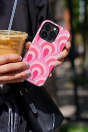 Cloud Skin Case for iPhone 14 to 17 Series| Rosy Arches Print | Premium 3D Hard Shell Cover 1219 Avenue
