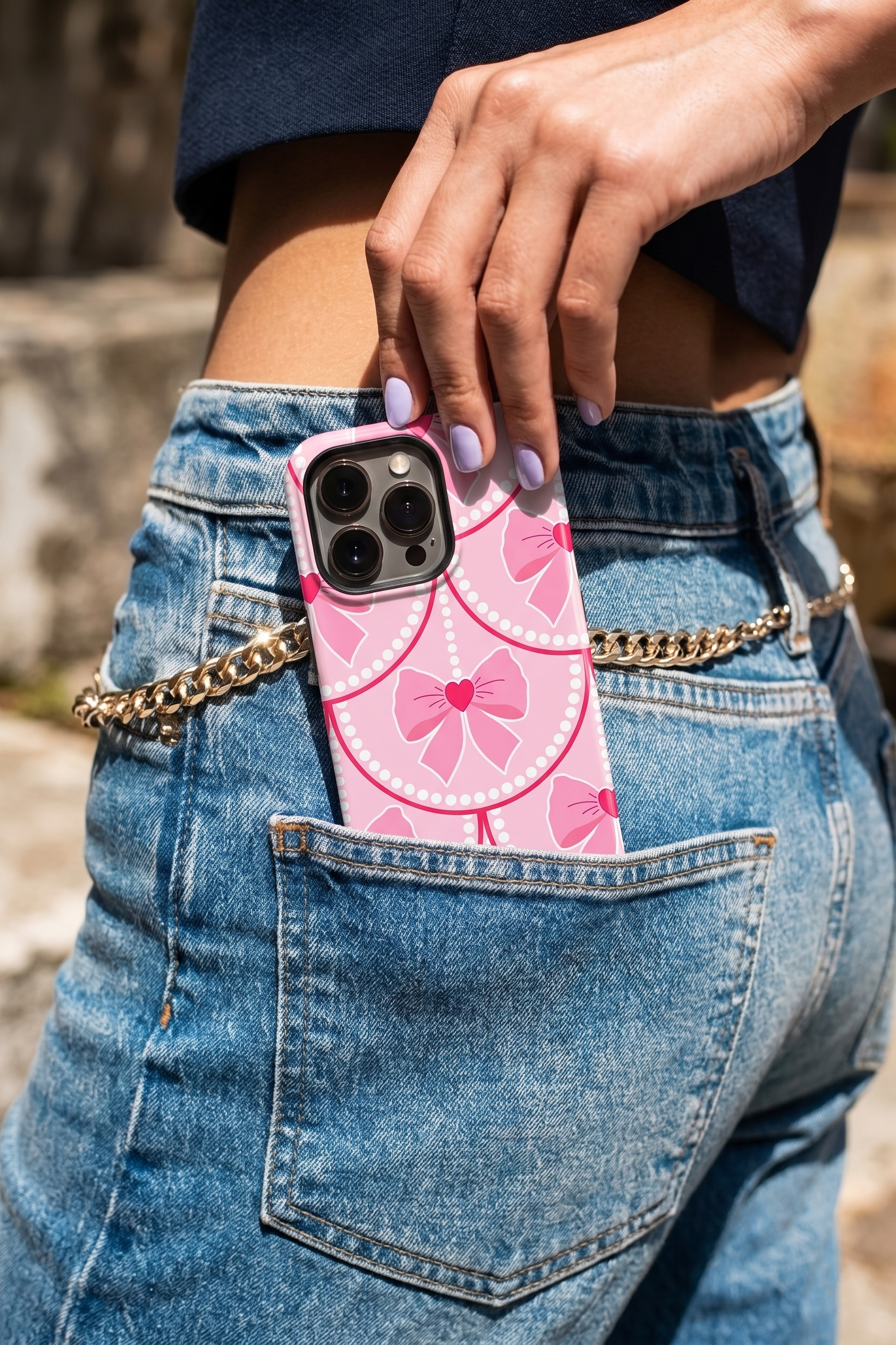 Cloud Skin Case for iPhone 14 to 17 Series| Rosy Pearl Charm Print | Premium 3D Hard Shell Cover 1219 Avenue