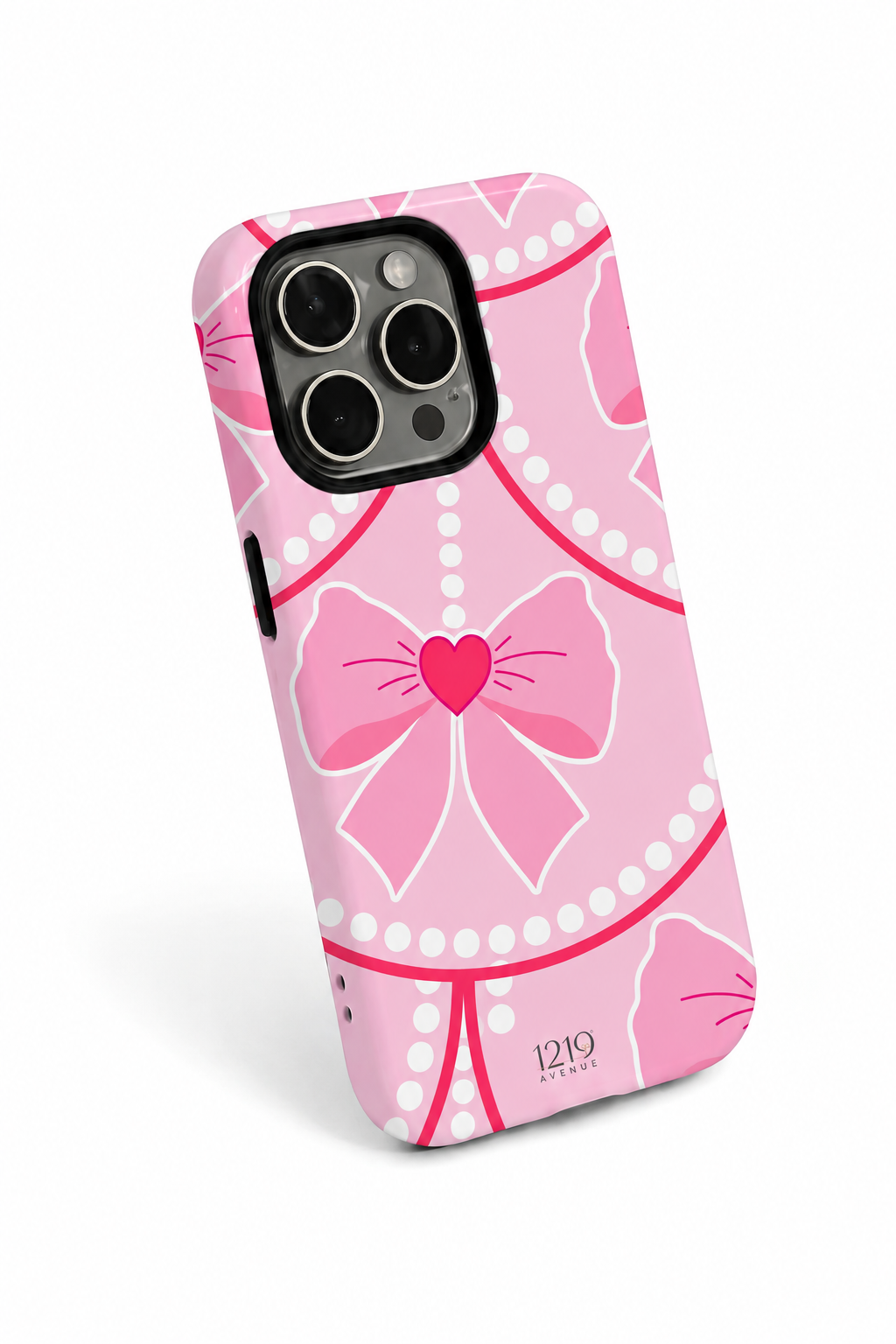 Cloud Skin Case for iPhone 14 to 17 Series| Rosy Pearl Charm Print | Premium 3D Hard Shell Cover 1219 Avenue