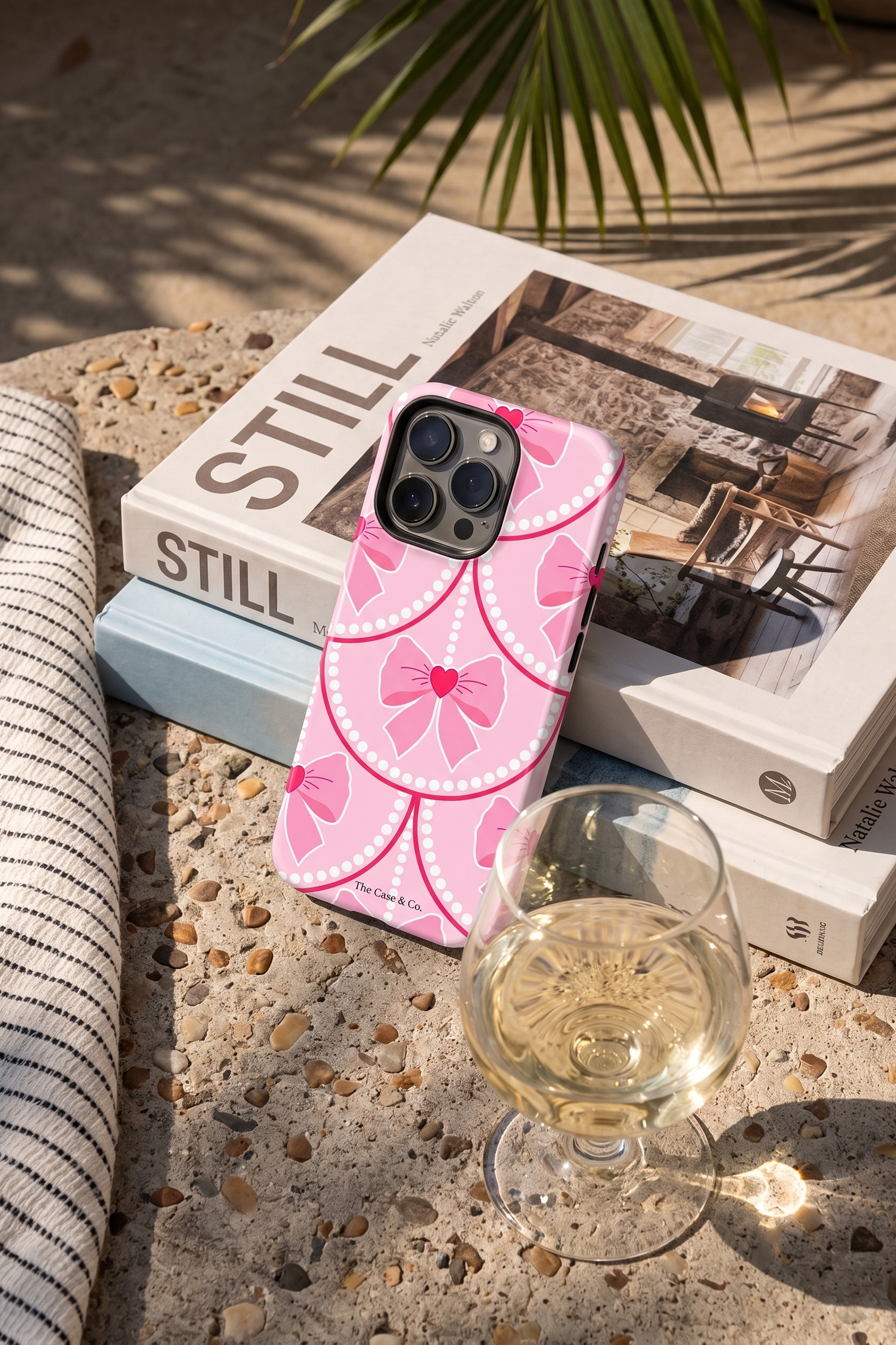 Cloud Skin Case for iPhone 14 to 17 Series| Rosy Pearl Charm Print | Premium 3D Hard Shell Cover 1219 Avenue