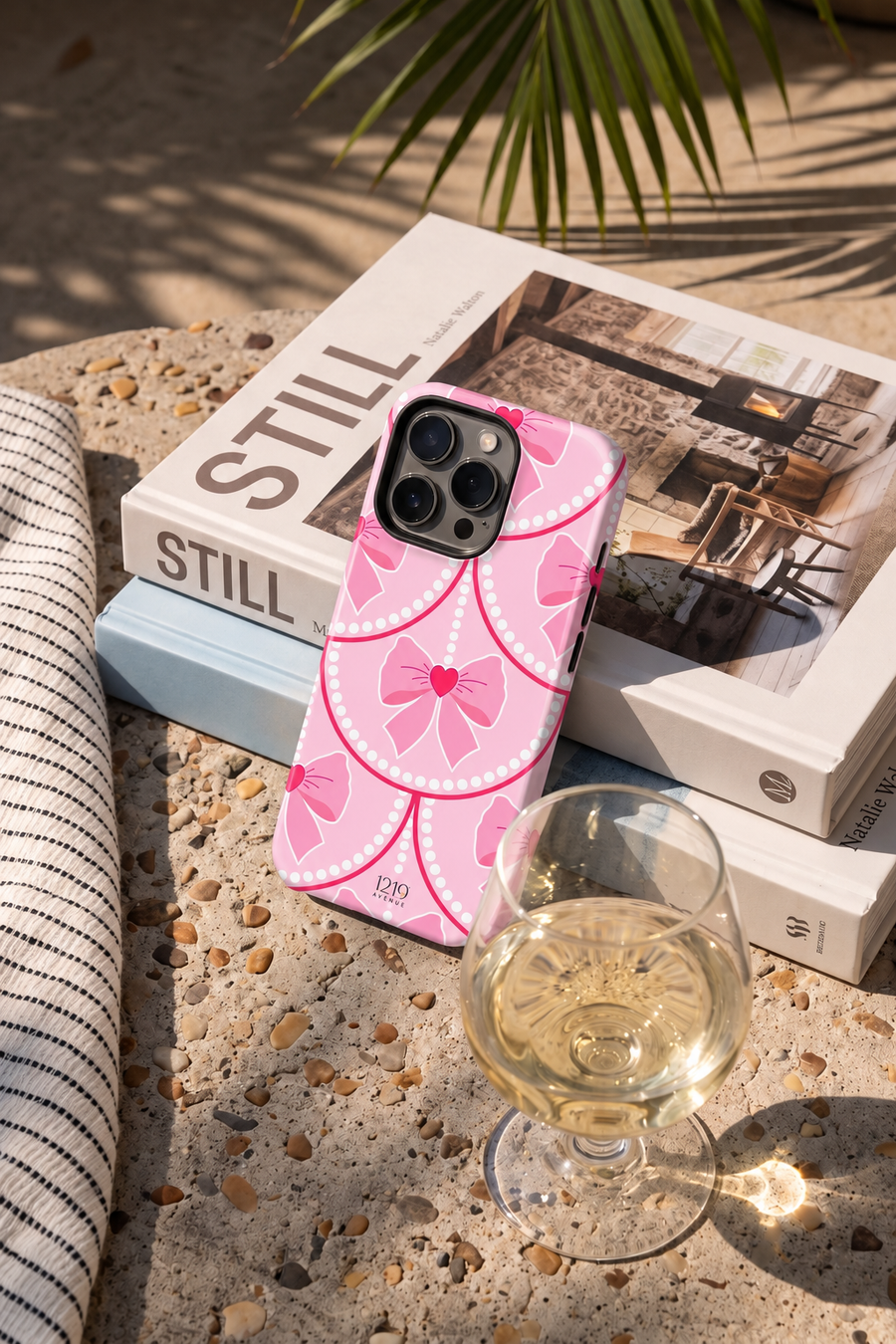 Cloud Skin Case for iPhone 14 to 17 Series| Rosy Pearl Charm Print | Premium 3D Hard Shell Cover 1219 Avenue