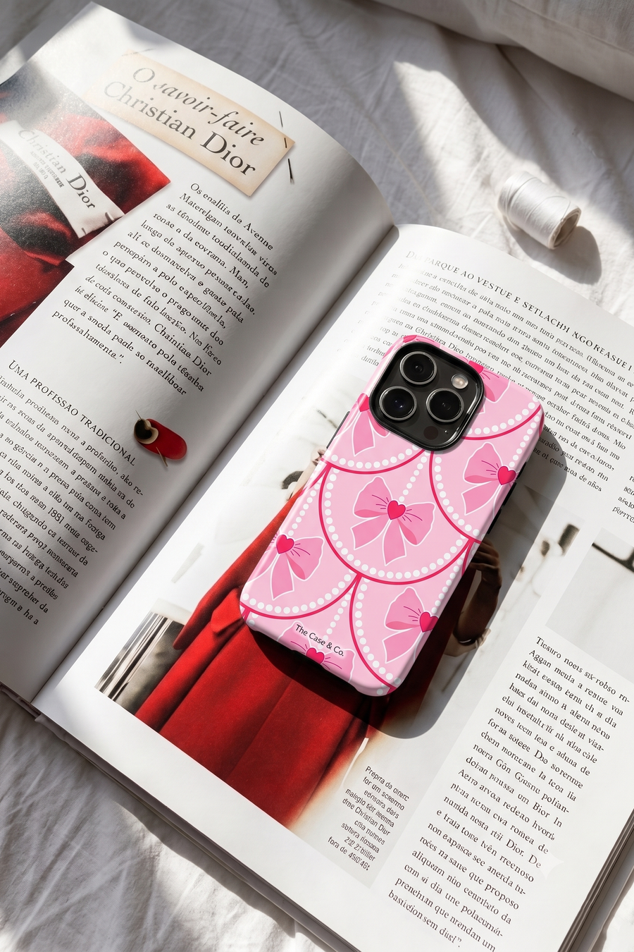 Cloud Skin Case for iPhone 14 to 17 Series| Rosy Pearl Charm Print | Premium 3D Hard Shell Cover 1219 Avenue