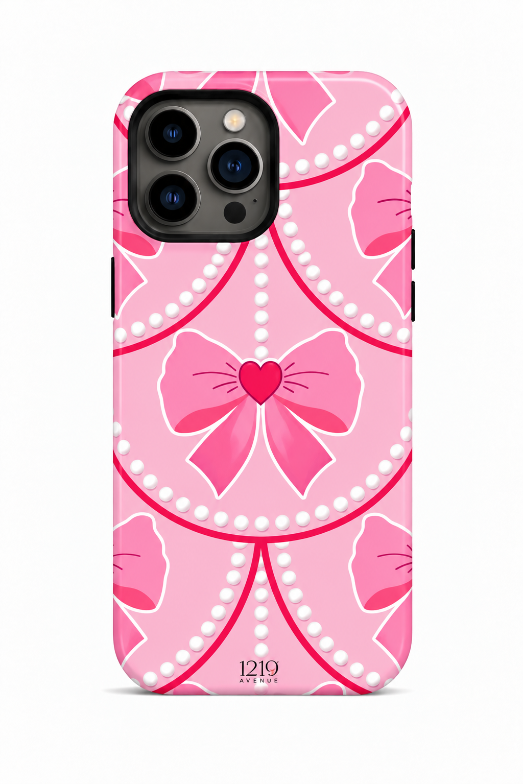 Cloud Skin Case for iPhone 14 to 17 Series| Rosy Pearl Charm Print | Premium 3D Hard Shell Cover 1219 Avenue